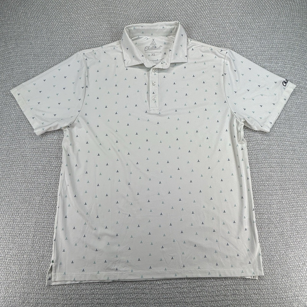 Chilleist Shirt Men's XL White Golf Polo Sustainable‎ Supply Co Performance Tech